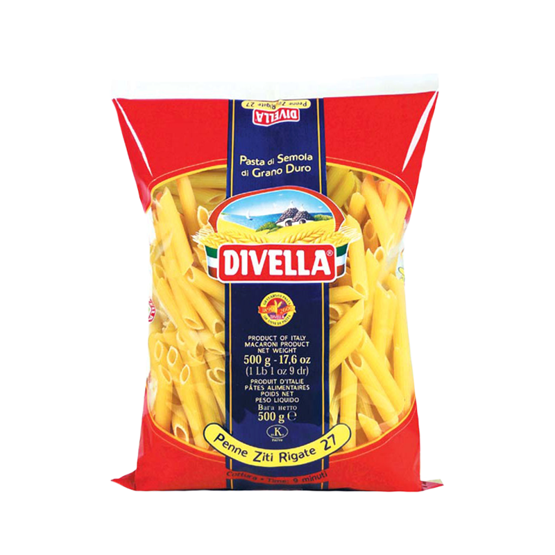 [DVL027] PENNE ZITI RIGATE N27 500G DIV