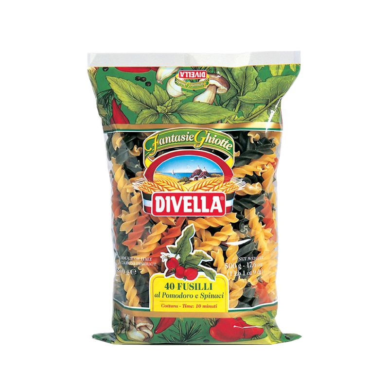 [DVL040PS] FUSILLI TOMATE EPINARD N°40 - 500G